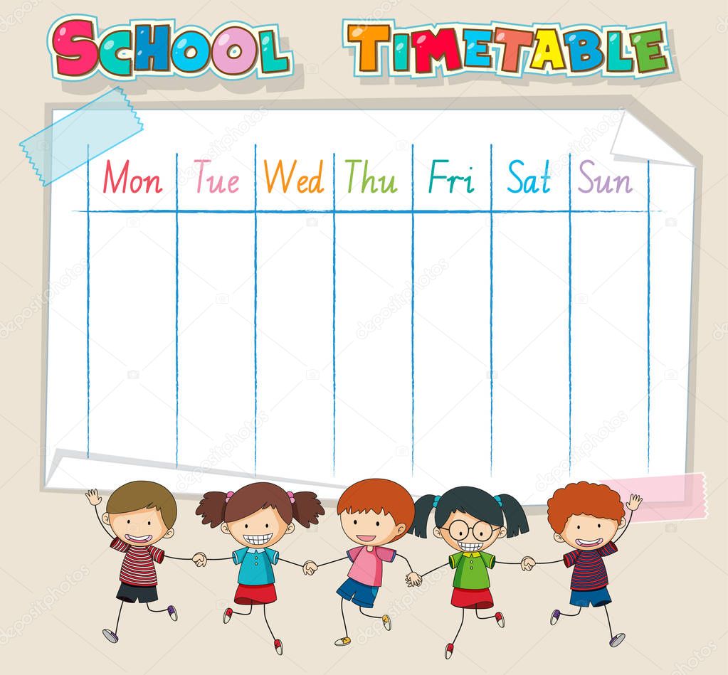 Timetable school planning with characters