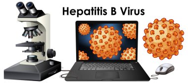 Hepatit B virüsünün izole nesnesini yakınlatın 
