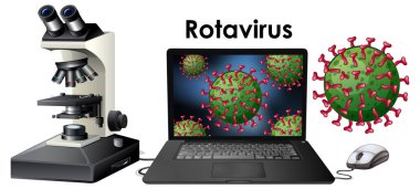 Virüs Rotavirus izole nesne yakın