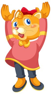 İnsan gibi sevimli kedi izole poz