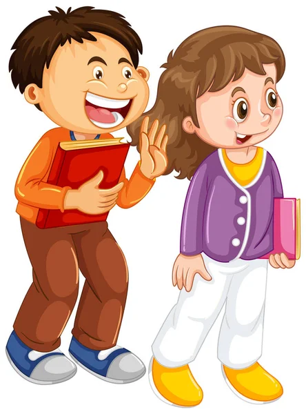 İfade ile izole karakter - erkek ve kız öğrenciler