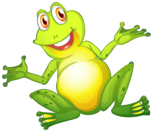 Happy frog na bílém pozadí — Stockový vektor