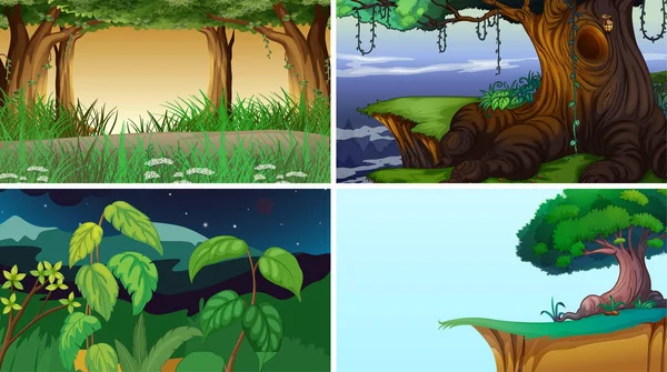 Vacío, paisaje en blanco escenas de la naturaleza — Vector de stock