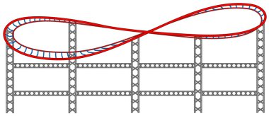 beyaz zemin üzerine lunapark treni izle