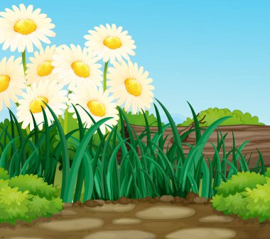 Doğa teması ile arka plan sahnesi