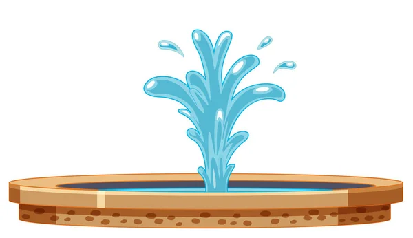 Fonte com salpicos de água — Vetor de Stock