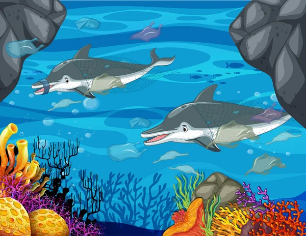 Yunus ve plastik torbalar ile kirlilik kontrol sahnesi