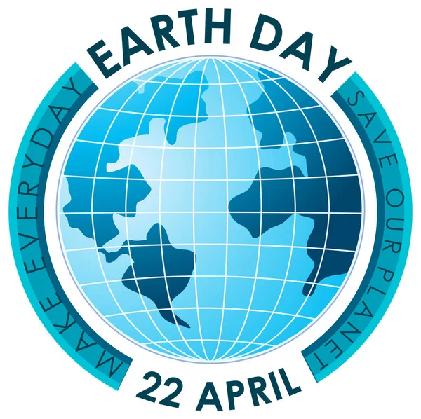 Blue make daily, earth day poster — Stockvektor