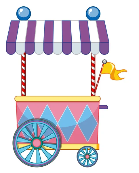 Vendor design at funfair with yellow flaag — Stock Vector