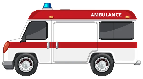 Furgone di ambulanza su sfondo bianco — Vettoriale Stock