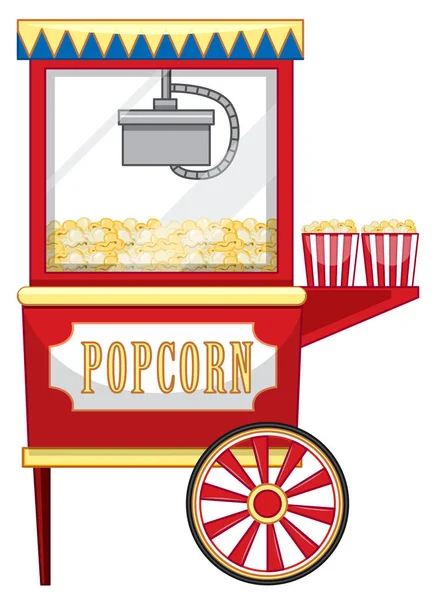 Vendor design bij kermis voor popcorn — Stockvector