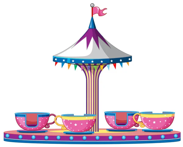 Τσίρκο με ροζ φλιτζάνια — Διανυσματικό Αρχείο