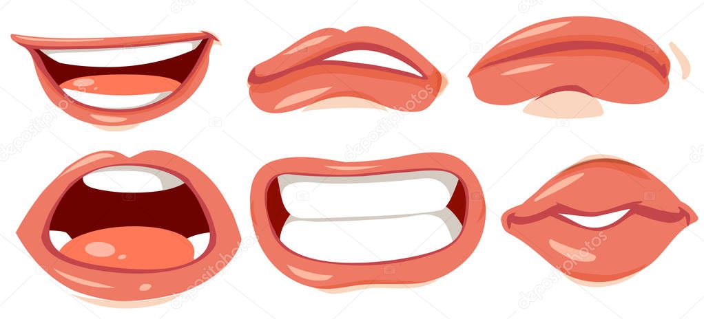 Different designs of human lips