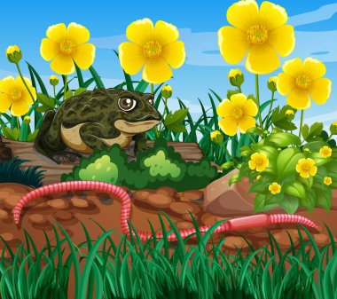 Doğa teması ile arka plan sahnesi