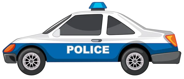 Voiture de police sur fond blanc — Image vectorielle