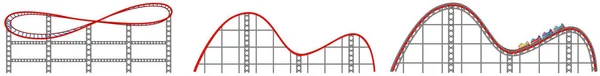 白色背景上的过山车轨道 — 图库矢量图片