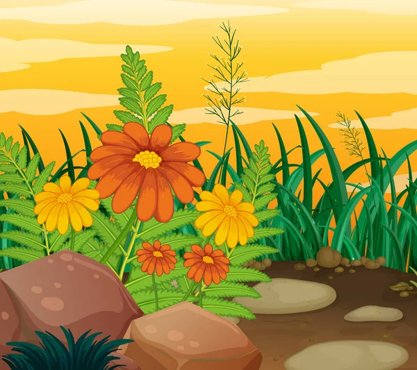 Background scene with nature theme — Stock Vector