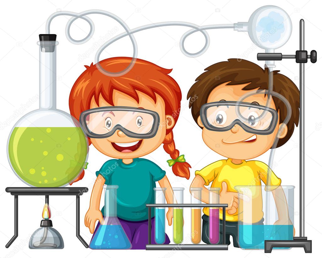 Scientist doing experiment in science lab