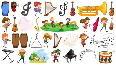 Müzik temalı set insanlarla