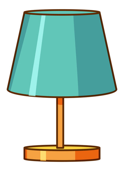 голубая лампа на белом фоне
