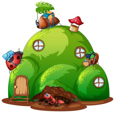 Ev resimlerinde böceklerle bahçecilik teması