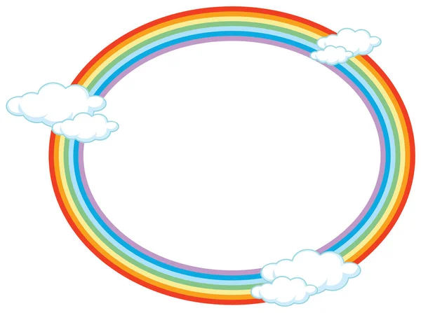 Circle of rainbow banner illustration