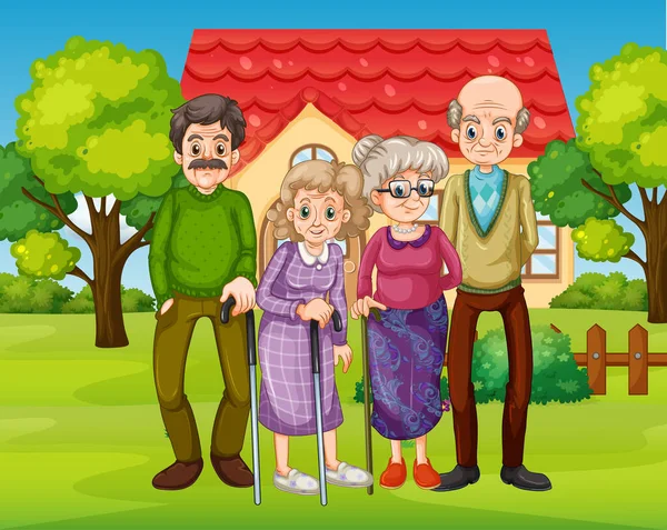 Σκηνή Τους Ανθρώπους Στην Οικογένεια Χαλάρωση Στο Σπίτι Εικονογράφηση — Διανυσματικό Αρχείο