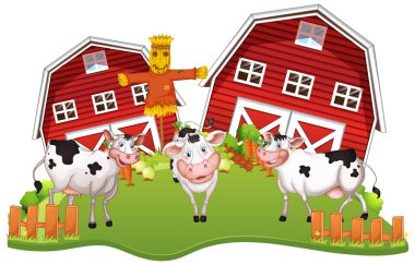 Çiftlik resimlerinde mutlu inekler