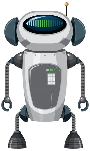 Isolerad Robot Vit Bakgrund Illustration — Stock vektor