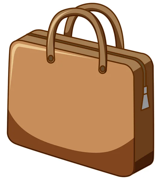 白い背景のイラストの茶色のバッグ — ストックベクタ