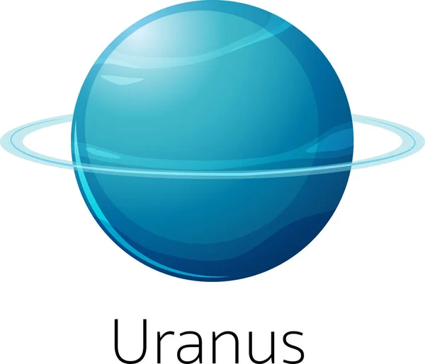 Urano Aislado Sobre Fondo Blanco Ilustración — Vector de stock