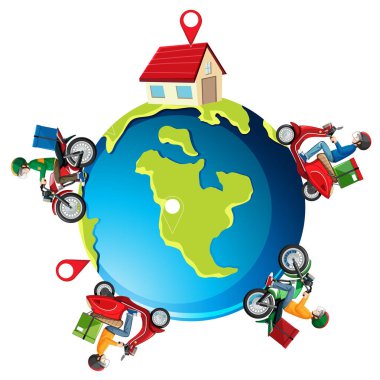 Şehir ve bisikletçi ya da yeryüzündeki teslimatçı.