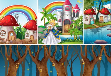 Fantezi dünyasının dört farklı sahnesi ve fantezi karakterleri Prenses Illustrasyon 'u başarıya ulaştırıyor.