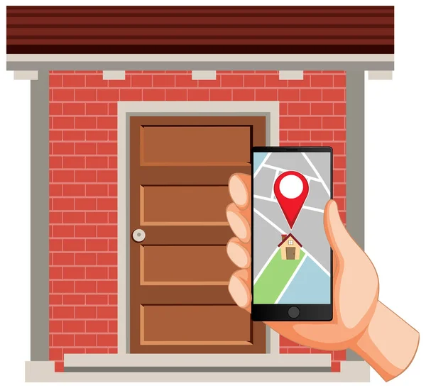 Locatie Pin Mobiele Applicatie Pictogram Illustratie — Stockvector