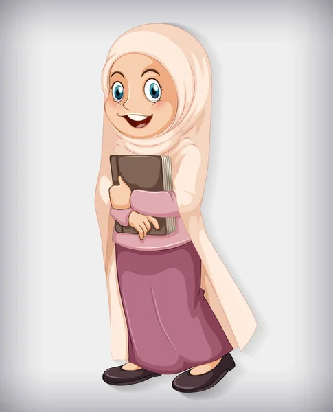 Мусульманская Девушка Иллюстрацией — стоковый вектор