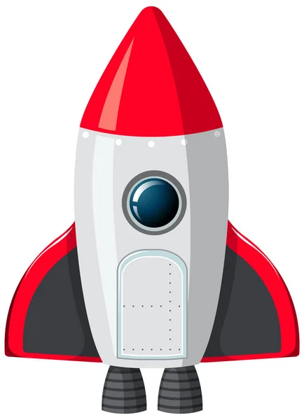 Isolated Space Rocket Cartoon Illustration — Stock Vector