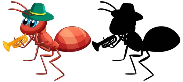 Ant Και Αυτό Εικόνα Σιλουέτα — Διανυσματικό Αρχείο