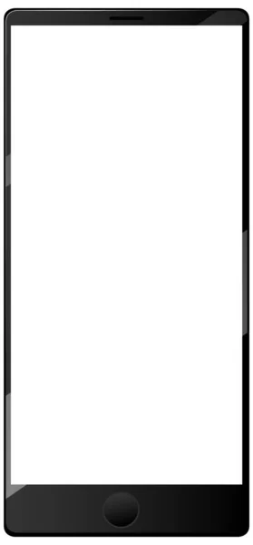 Prázdný Smartphone Ikona Izolované Bílém Pozadí Ilustrace — Stockový vektor