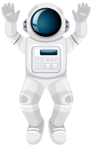 宇宙飛行士の隔離された漫画白い背景イラスト — ストックベクタ