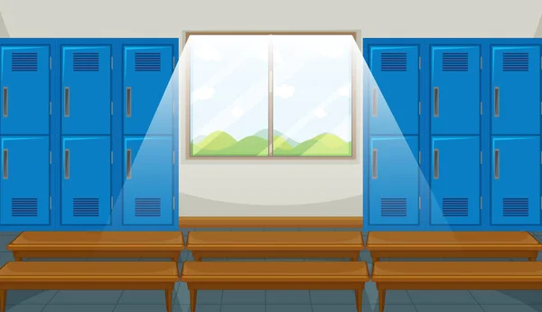 Sport Changing Room Locker Background Illustration — Stock Vector