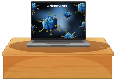 Bilgisayar ekranında Adenovirüs