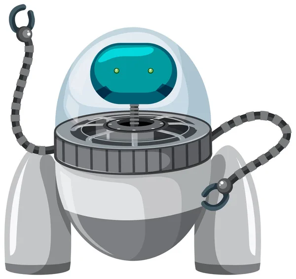 Isolerad Robot Vit Bakgrund Illustration — Stock vektor