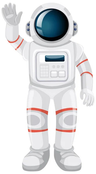 Isolated Astronaut Cartoon Auf Weißem Hintergrund Illustration — Stockvektor