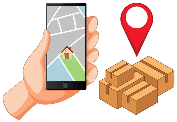 Значок Местоположения Иконке Мобильного Приложения Лицензионные Стоковые Иллюстрации