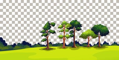 Doğa açık hava manzarası şeffaf arkaplan çizimi