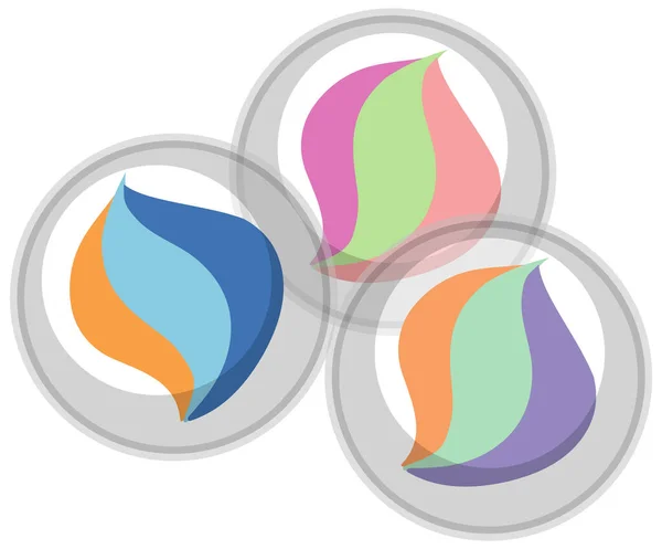 Drie Marmeren Ballen Witte Achtergrond Illustratie — Stockvector