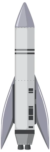 Μεμονωμένη Απεικόνιση Κινουμένων Σχεδίων Πυραύλων Διαστήματος — Διανυσματικό Αρχείο