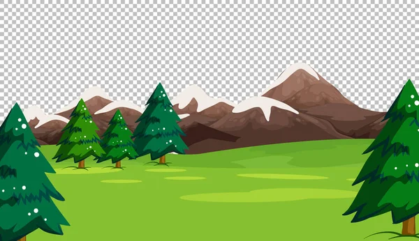 Natur Landschaft Freien Transparent Hintergrund Illustration — Stockvektor