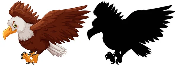 Águila Silueta Ilustración — Vector de stock