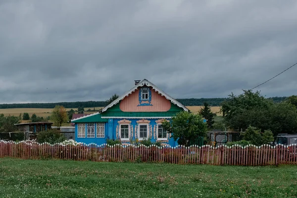 Oud Tradsitional Huis Russische Dorp — Stockfoto